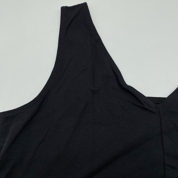 M AnyBody Loungewear Cozy Knit Wide Leg Jumpsuit Black MEDIUM PETITE Back Tie - Picture 7 of 13